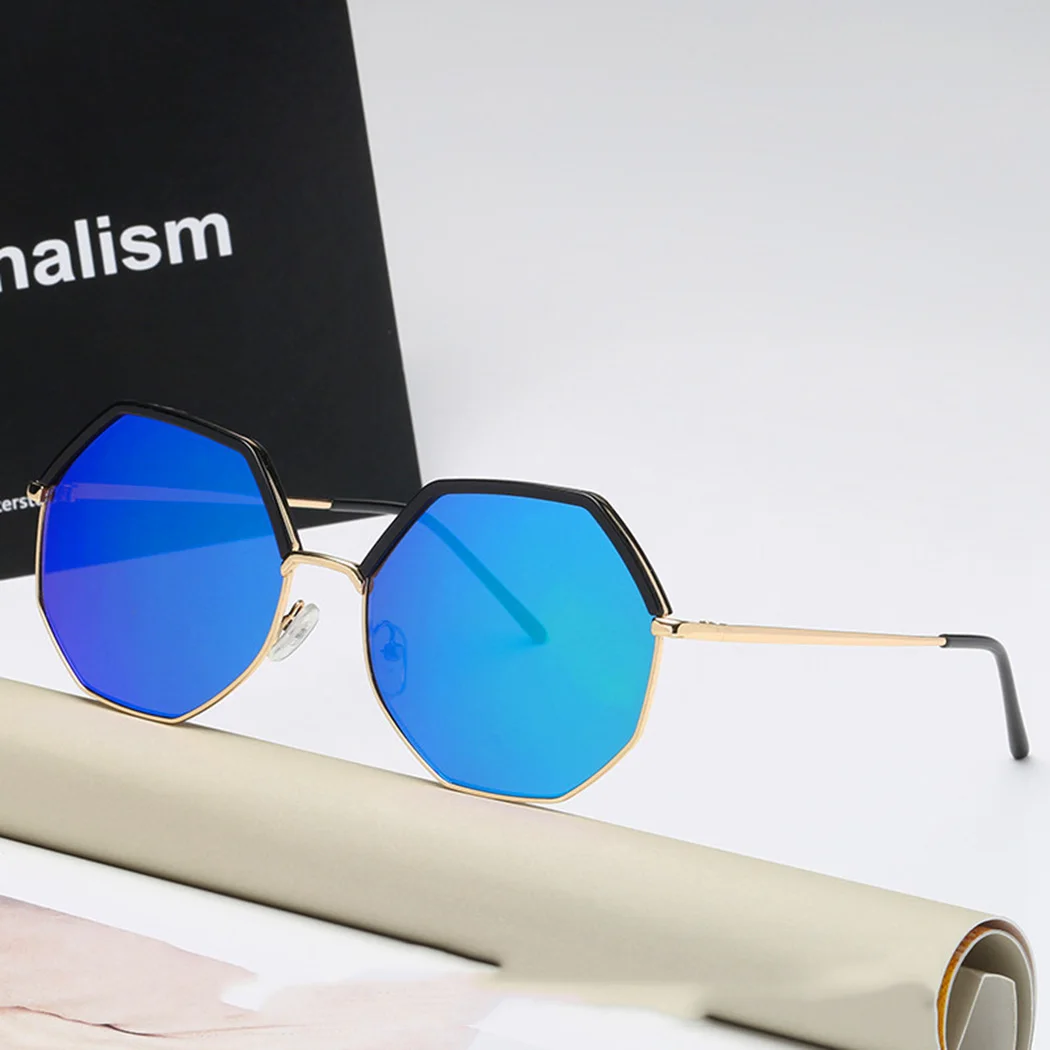 Metal Frame Gradient Shades Sunglasses Fashion Women Brand Designer Vintage Cat Eye Sun Glasses For Women UV400 Octagon Eyewear