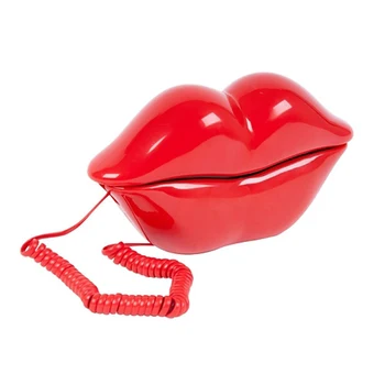 

Novelty Sexy Red Mouth Phone with Lipstick Design by Home Phone Cable