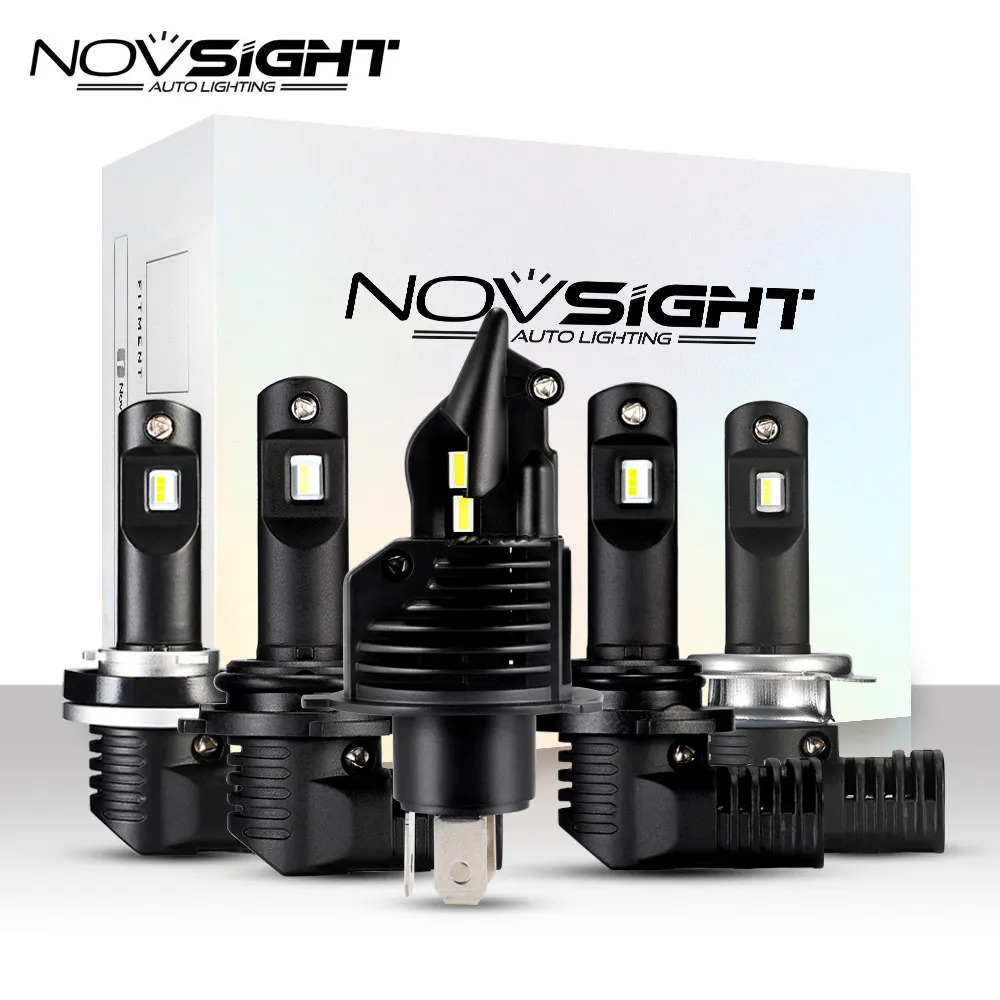Светодиодный головной фонарь NOVSIGHT Turbo H4 дальний/ближний свет 50 Вт 10000 лм 6500 К H7 H11