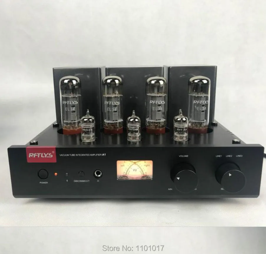 Ламповый усилитель RFTLYS A1 EL34 Hi Fi EXQUIS с приемником Bluetooth 12au7 и 12ax7|Усилители мощности|