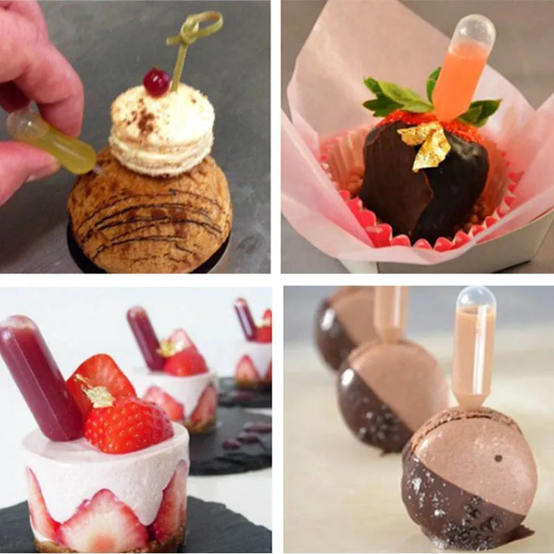

Kitchen Gadgets Straw Injector Disposable Milkshake Droppers Cake Accessories Baking Tools Polyethylene Cupcake Dessert Decor