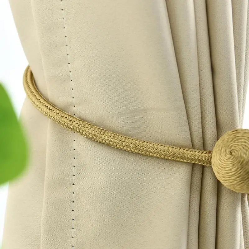Tiebacks Braided Spherical Drapery Holdback Clip Hanging Tie 2 Pcs