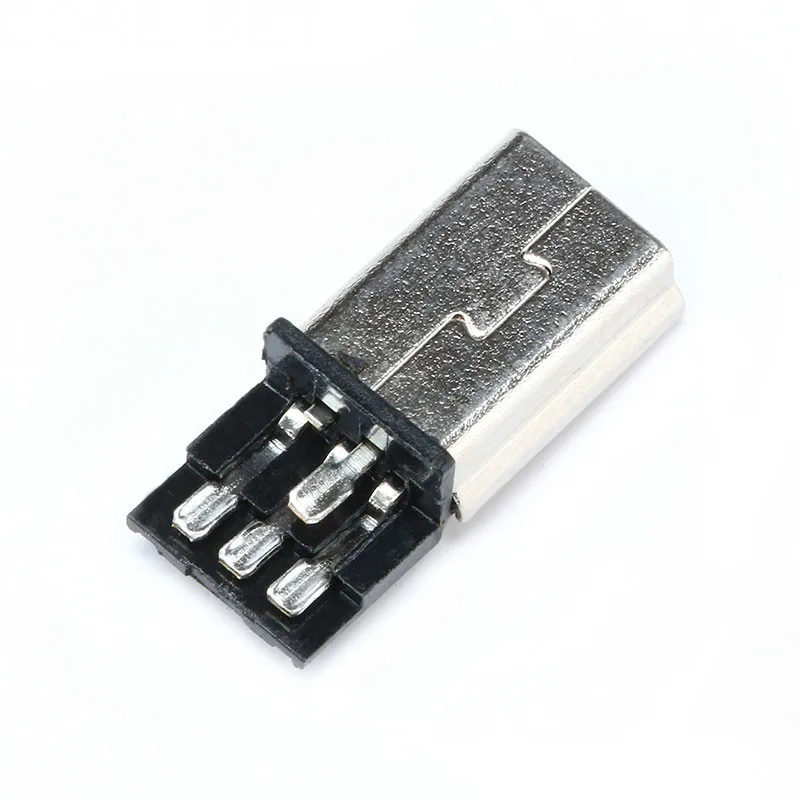 10 шт. Mini USB 5 Pin T порт штекер разъем с пластиковой крышкой для DIY дропшиппинг адаптер PCB SDA кабель для передачи данных линия