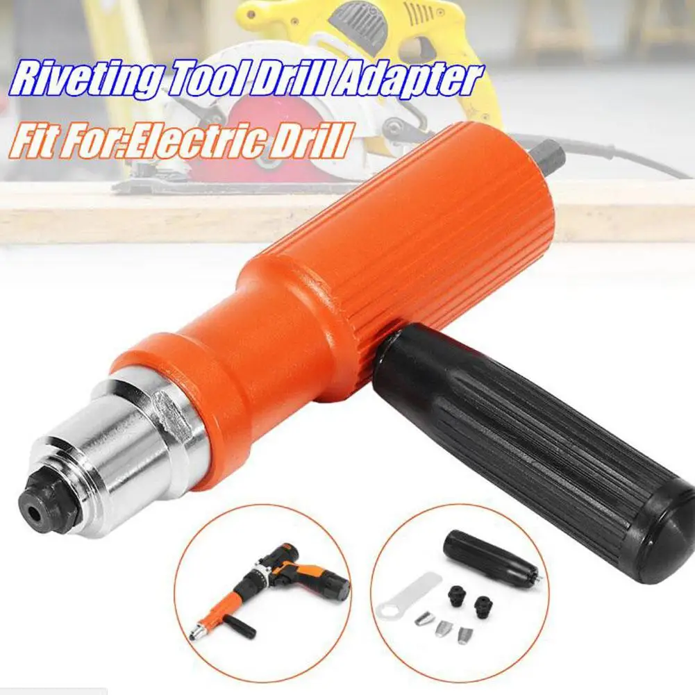 

LanLan Electric Insert Drill Rivet Nut Gun Pop Riveting Drill bit Tool Cordless Adaptor Nozzle Riveted Pneumatic Rivet Adapter