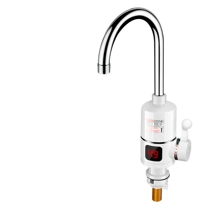 

Newest 3000W 220V Electric Tankless Water Heater Kitchen Instant Hot Water Tap Heater Water Faucet Instantaneous Heater with LED