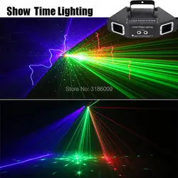 Showtime DMX 4 rgb-подсветка линзы красный зеленый синий луча сети лазерный луч Главная PRO DJ Показать KTV Сканнер Освещение сцены клуба A-X4