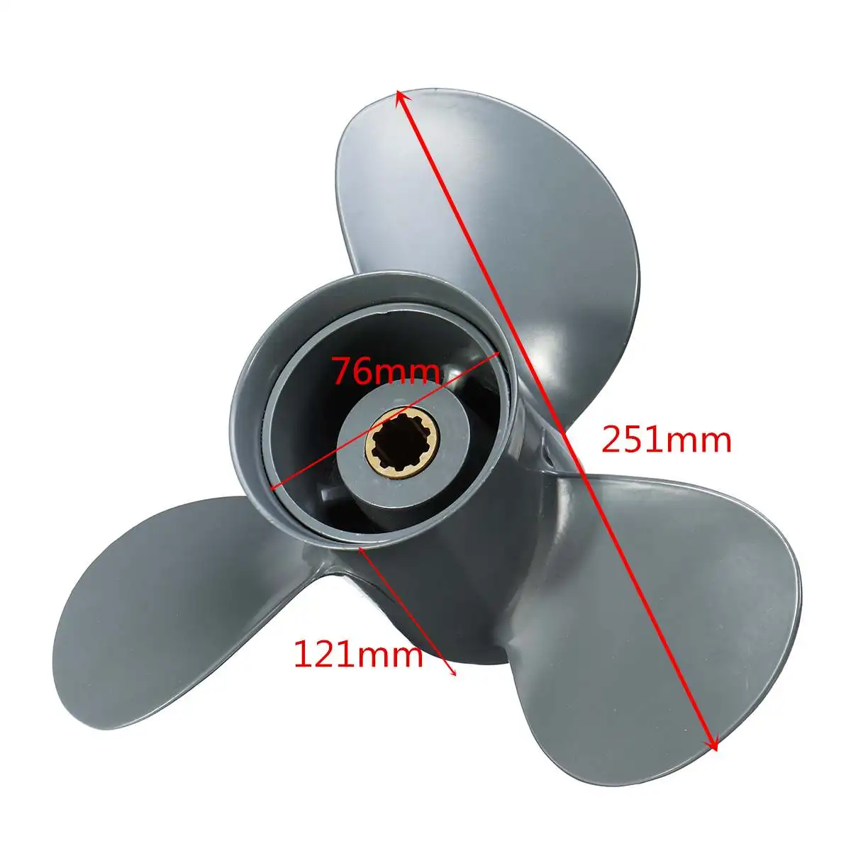 

3 Blades 9 7/8 x 12 251mm Aluminum Alloy Boat Outboard Propeller For Honda 25-30HP 58130-ZV7-012AH BF25/1994 BF30/1995 Newer