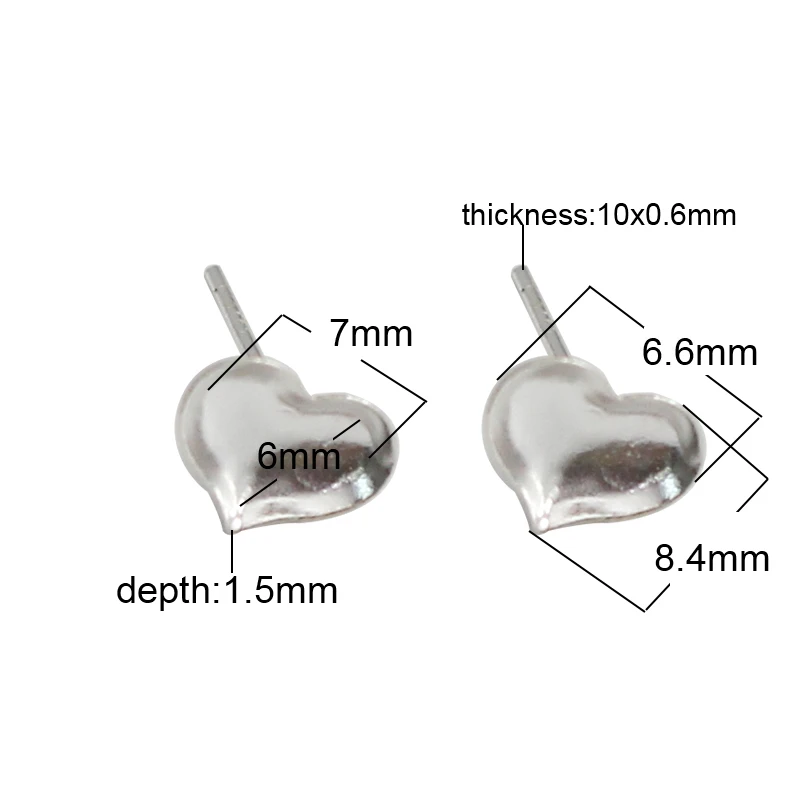 Beadsnice 925 пробы серебро серьги с узором Post уха база для ювелирных изделий серьги решений ID38902smt4