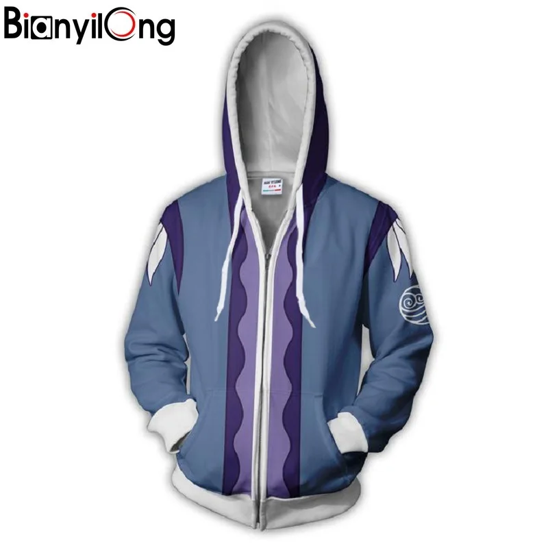 

2019 New Fashion men women Cool sweatshirt Hoodies Men women 3D print Behind the waves ZIP UP Streetwear Long sleeve clothles