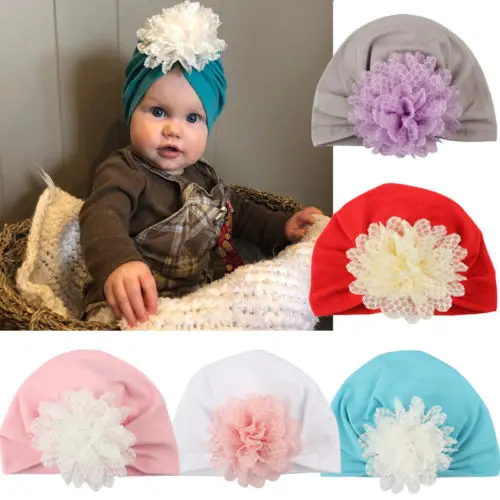 

Toddler Newborn Baby Girl Kids Daisy Flower Skull Beanies Hat Caps Infant Kids Girl Baby Lace Princess Headdress Hats Caps Cover