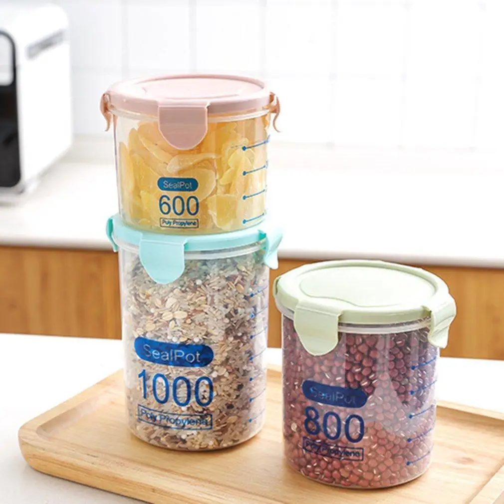 

1000ML Storage Jars Bottle Plastic Food Storage Bottle with large space stylish and durable