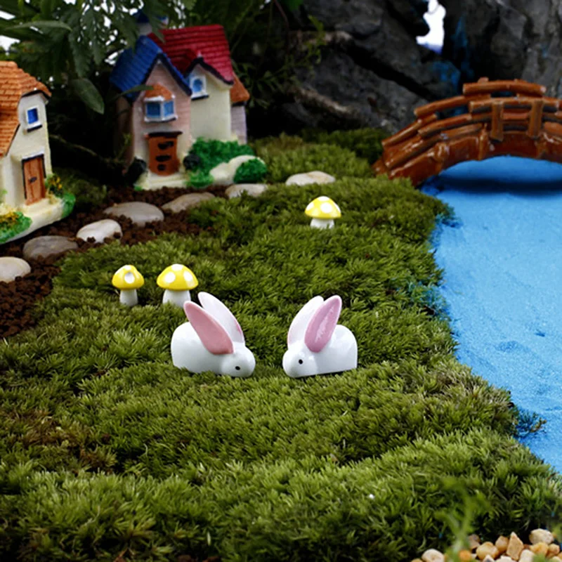 Sale Nice Rabbit Animals Fairy Garden Miniatures Mini Gnomes Moss