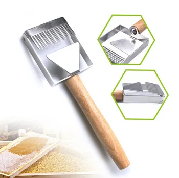 

5 pcs/lot 2 in 1 Cut honey fork scraper Stainless steel Beekeeper Apiary Beekeeping tools Manual Scraper Honey harvesting fork