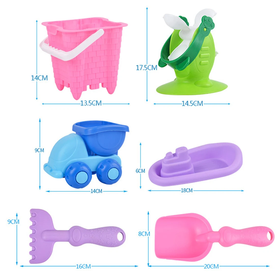  17Pcs Baby Beach Sand Toys Sand Water Playset Seaside Soft Plastic Bucket Shovel Sand Set For Child