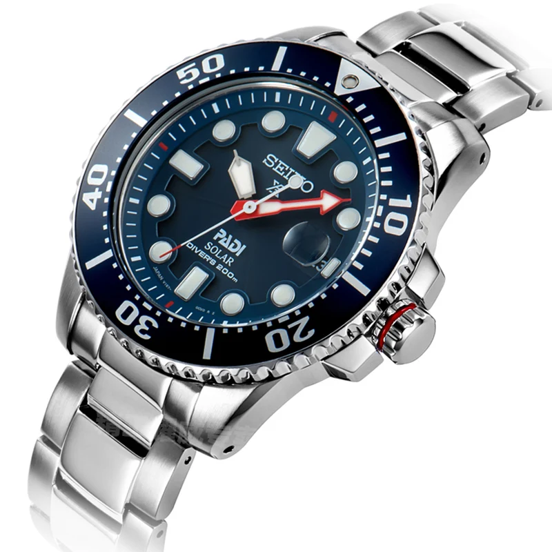 100% оригинальные мужские часы SEIKO Солнечная энергия Move Мужские t кварцевые