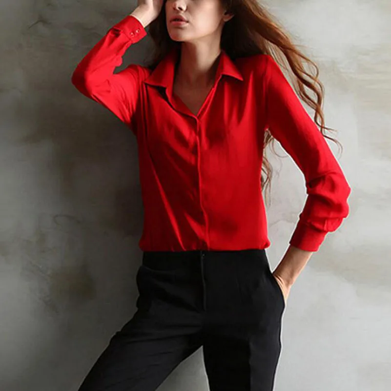 Женские блузки 2018 хлопковая рубашка Blusas Женская Осенняя свободная однотонная