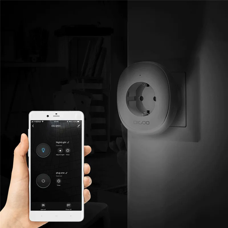 DIGOO DG SP01 Dual USB Интерфейс штепсельная вилка европейского стандарта умная Wi Fi