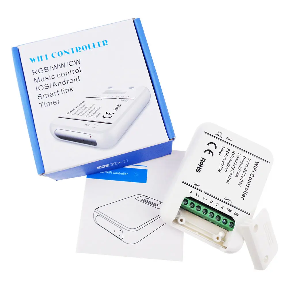 DC12-24V 4A * 5CH RGB/WW/CW LED WIFI контроллер IOS Android Smart Link таймер музыка | Лампы и освещение