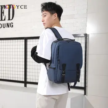 

Solid Color Waterproof Nylon Travel Backpack Men Business Shoulder School Backpack Mochila Masculina