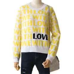 ВЗЛЕТНО посадочной полосы дизайн Лолита любовь свитер женский джемпер письма Новинка 2019 года зима высокое качество Pullovery вязать топы