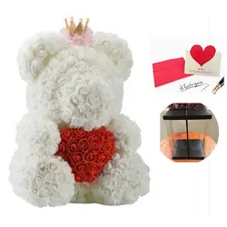 Fesival подарочные сувениры 40 см Роза медведь творческий PE искусственный розовая игрушка для подруги поддельные цветы на День святого