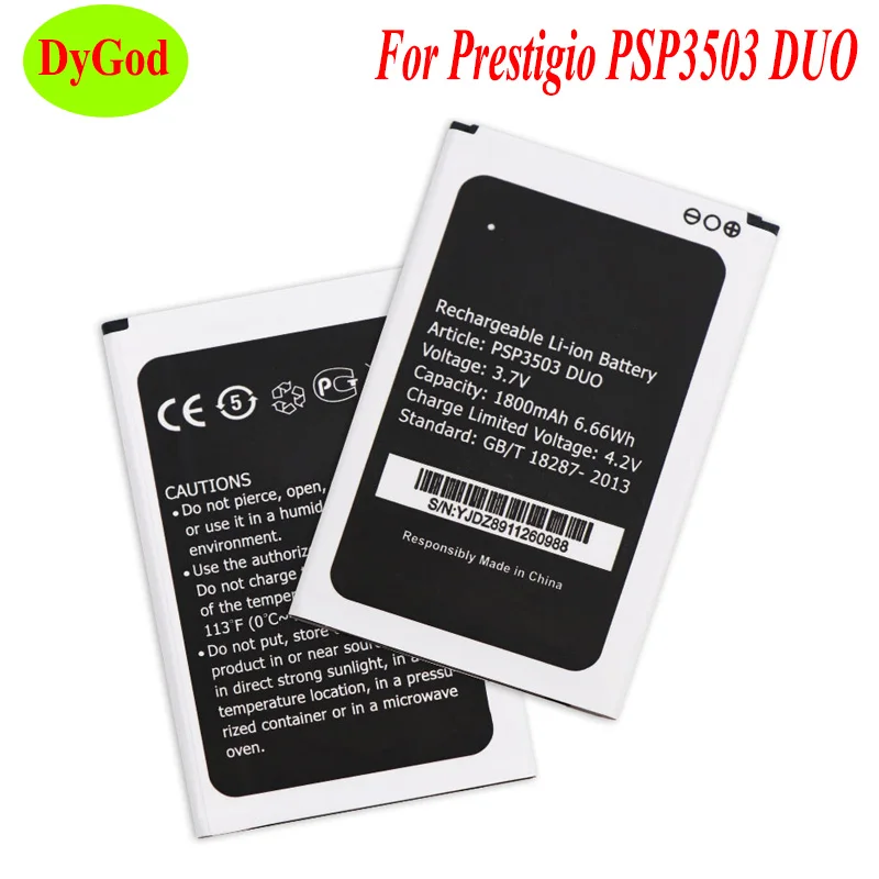 Аккумулятор для смартфона DyGod 1800 мАч Prestigio Wize C3 PSP 3503 DUO 3503|Аккумуляторы мобильных