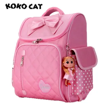 

KOKO School Backpack for Girl Orthopedic Primary Backpacks Children Waterproof Schoolbags Lovely Shoulder for Teenagers Mochila