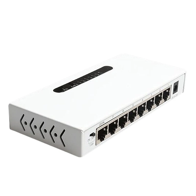 

8 Ports Network Switchs Gigabit Desktop Switch 10/100/1000Mbps Rj45 Port Soho Switch 16Gbps Switching Capacity With Metal Shel