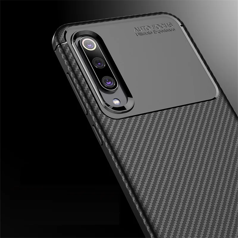 Чехол из углеродного волокна для Xiaomi Mi 9 SE мягкий силиконовый ударопрочный чехол