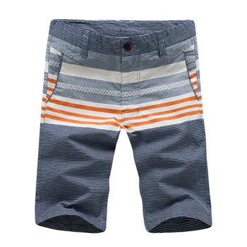 

My Fashioner Brand New 2019 Summer New Cotton Striped Business Casual Shorts Men Denim Ripped Fashion Streetwear Shorts Men 38