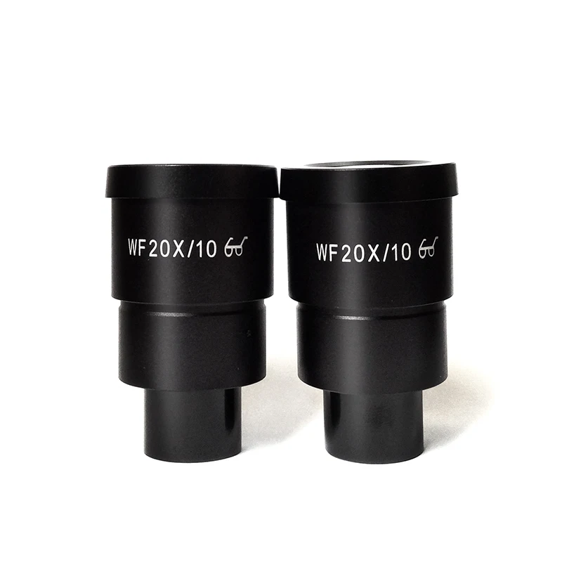 Pair WF20X Eyepiece Lens for Stereo Microscope High Eye-point Optical Ocular Field of View 10mm or 12mm WF20X/10 WF20X/12