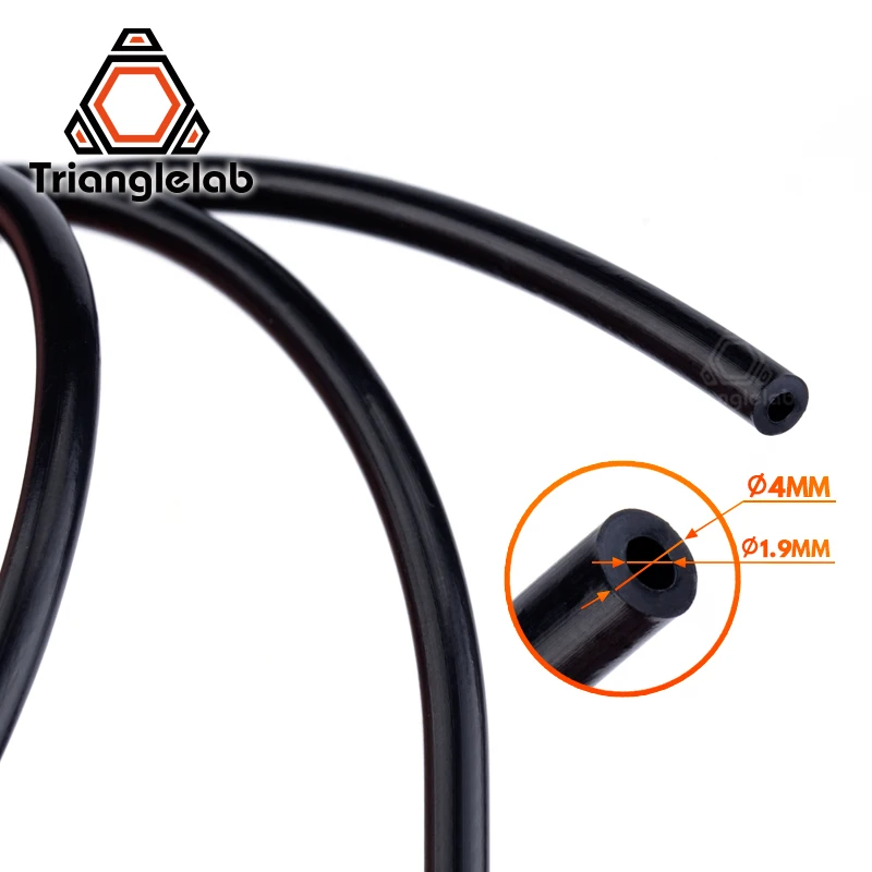 Trianglelab شحن مجاني PTFE أنبوب Teflonto 3D طابعة hotend بودين الطارد 1.75 مللي متر ID1.9mmOD4mm الجدي أنبوب