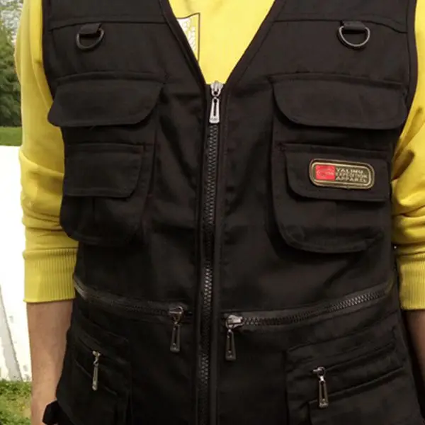 Men's Fishing Vest with Multi-Pocket Zip for Photography / Hunting / Travel Outdoor Sport