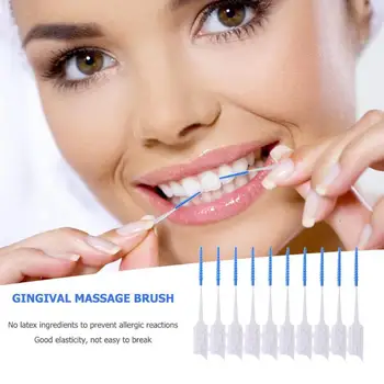 

Interdental Clean Brushes Soft Silicone Dental Oral Hygiene Teeth Cleaning Massage Toothpicks
