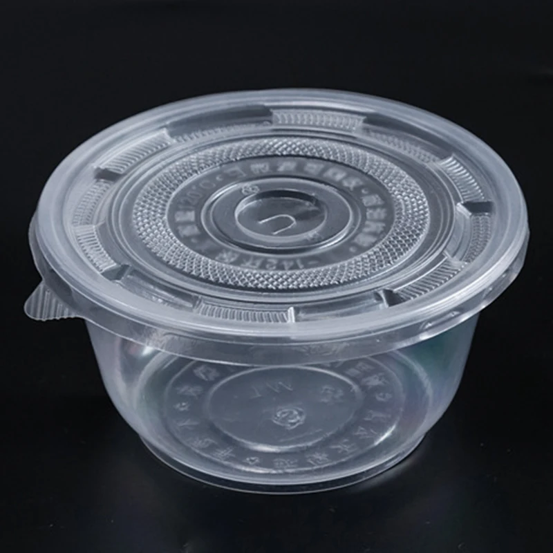 50 шт прозрачные пластиковые одноразовые миски для супа Chutney чаши коробка для хранения с крышкой контейнеры для еды 28 г
