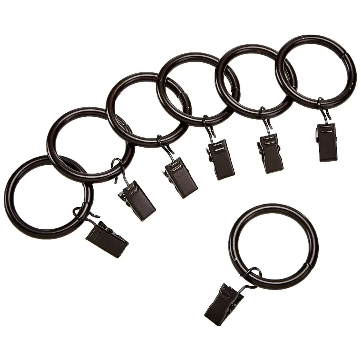 

1 inch curtain clip ring, Roman ring, 7-piece set, red patina