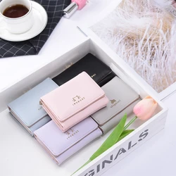 Wallet Female Short Section Thin Cute Cat Chicken Lady Small Wallet Student 3 Folder Wallet Wallet Female Short Section Thin Cute Cat Chicken Lady Small Wallet Student 3 Folder Wallet