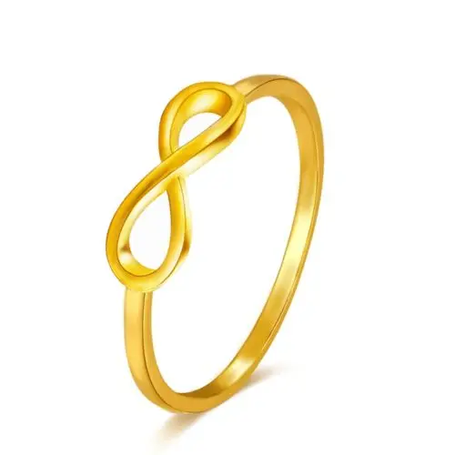 

Fine Pure 999 24K Yellow Gold Ring / Women Elegant Lucky Bowknot Ring / 1.5-2g