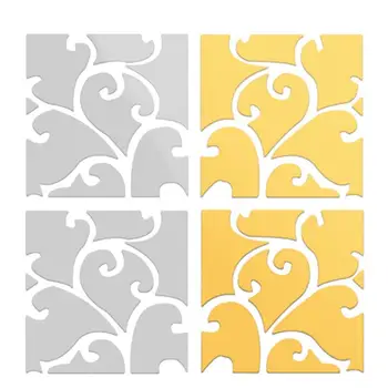 

32pcs/set 3D Silver/Golden Mirror Wall Sticker Acrylic Modern Home Decoration Wall Decor Mirror Wall Stickers DIY poster Sticker