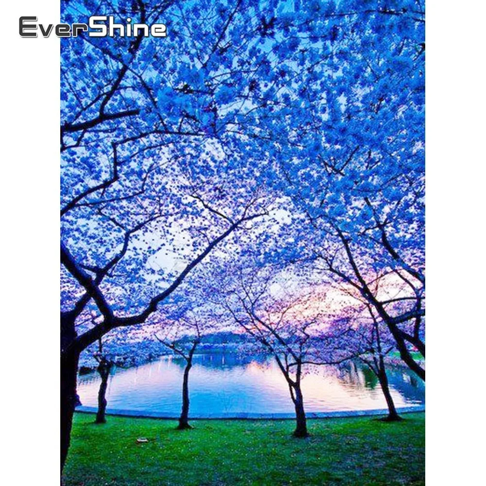 

Evershine DIY Full Square Diamond Painting Tree Picture Of Rhinestones Diamond Embroidery Full Display Scenery Diamond Mosaic