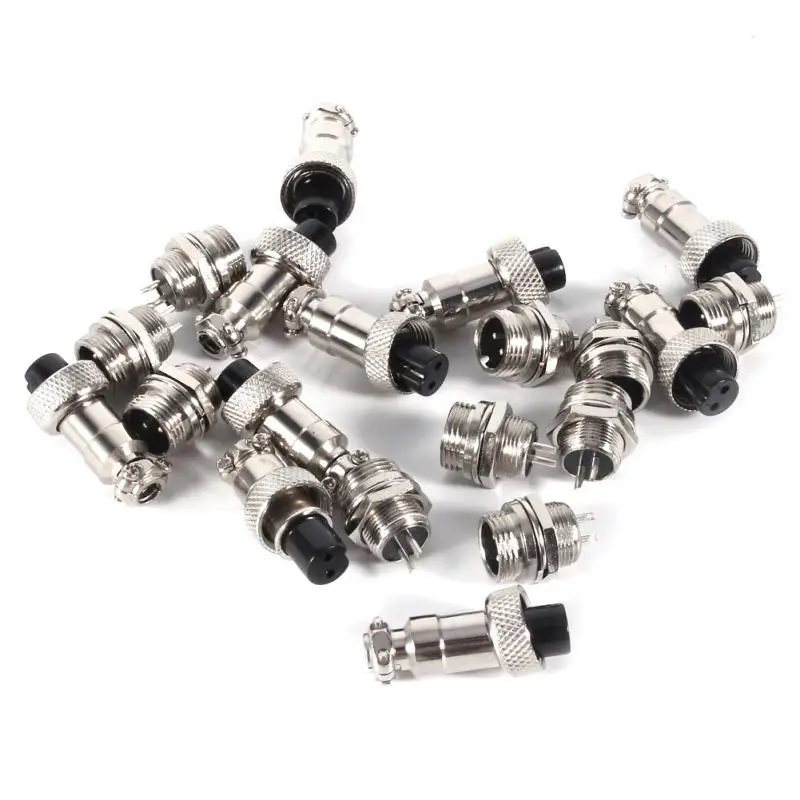 

10 Set GX12 2/3/4/5/6Pin 12mm Aviation Plug Male + Female Metal Socket Connector Tool Hot NEW