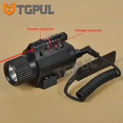 TGPUL Тактический Combo 2 в 1 тактический светодиодный красный лазерный фонарик прицел комбо для 20 мм железнодорожных пистолет мини пистолет Glock