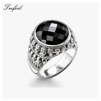 

Ring Black Oval CZ Skull Skeleton , Fashion Jewelry 925 Sterling Silver Punk Party Gift for Women Men Boy Girls Lover Anillos