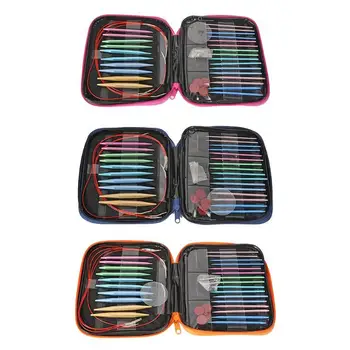 

13 Pairs Aluminum Change Head Circular Knitting Needle Ring Set Woven Tool