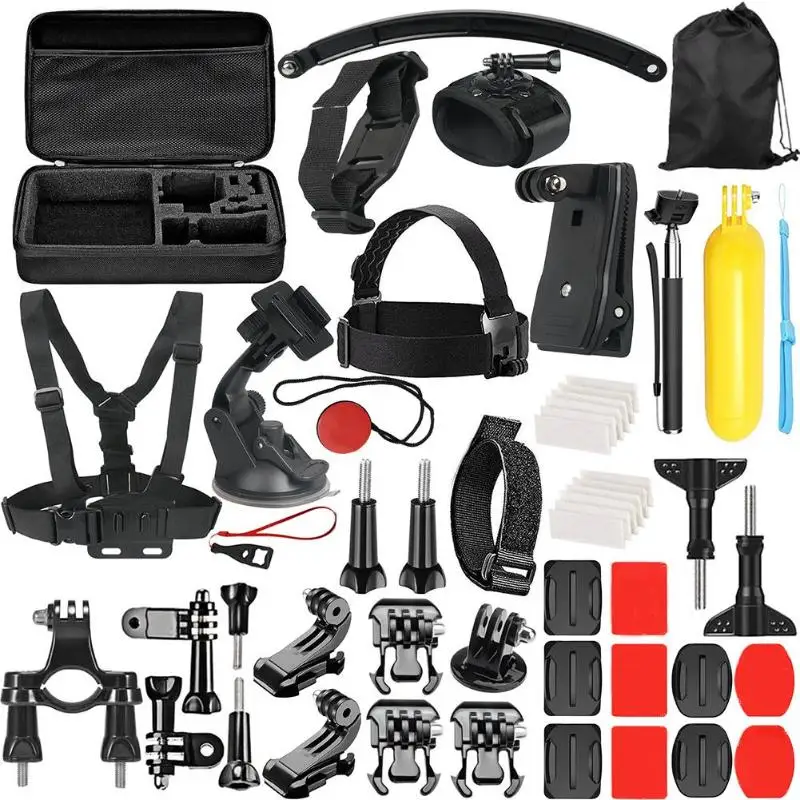 

49 in 1 Action Camera Accessory Waterproof Case Chest Strap Kit for GoPro Hero 6 5 4 3+ 3 2 1 Hero Session 5 Black AKASO EK7000