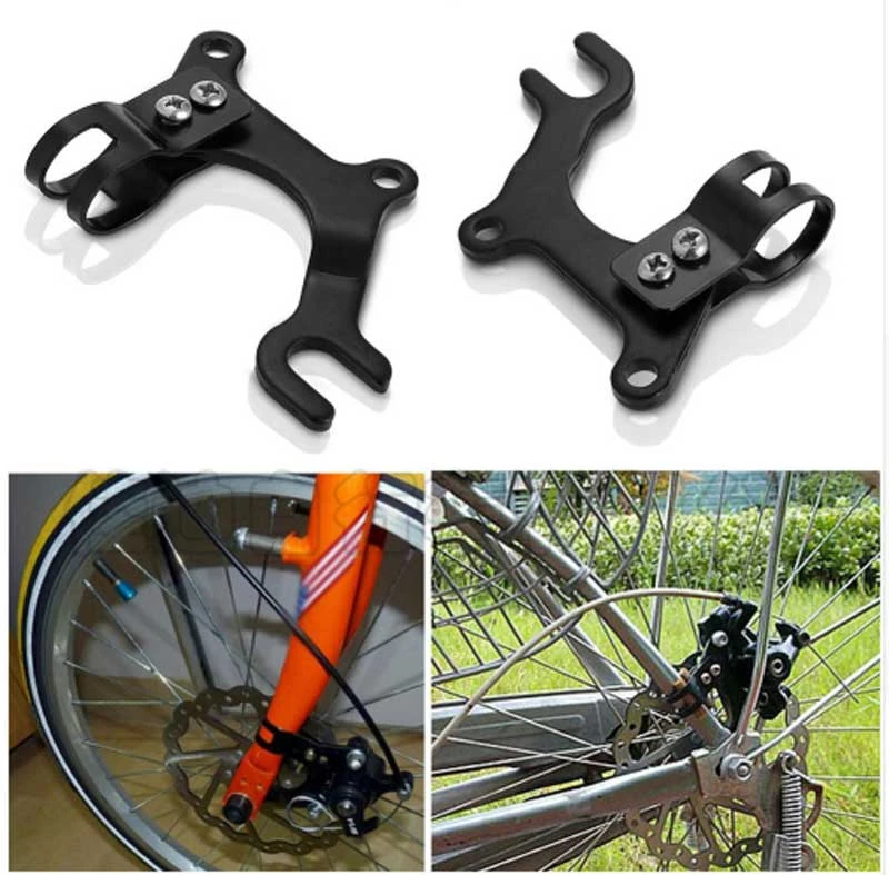 Adjustable black bicycle bike disc brake bracket frame adaptor mounting holderES Adjustable black bicycle bike disc brake bracket frame adaptor mounting holderES