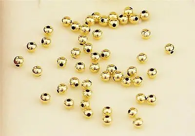 4mm Lucky Loose Beads Pendant Fine 14K Solid Yellow Gold Beads 1PCS Only 4mm Lucky Loose Beads Pendant Fine 14K Solid Yellow Gold Beads 1PCS Only