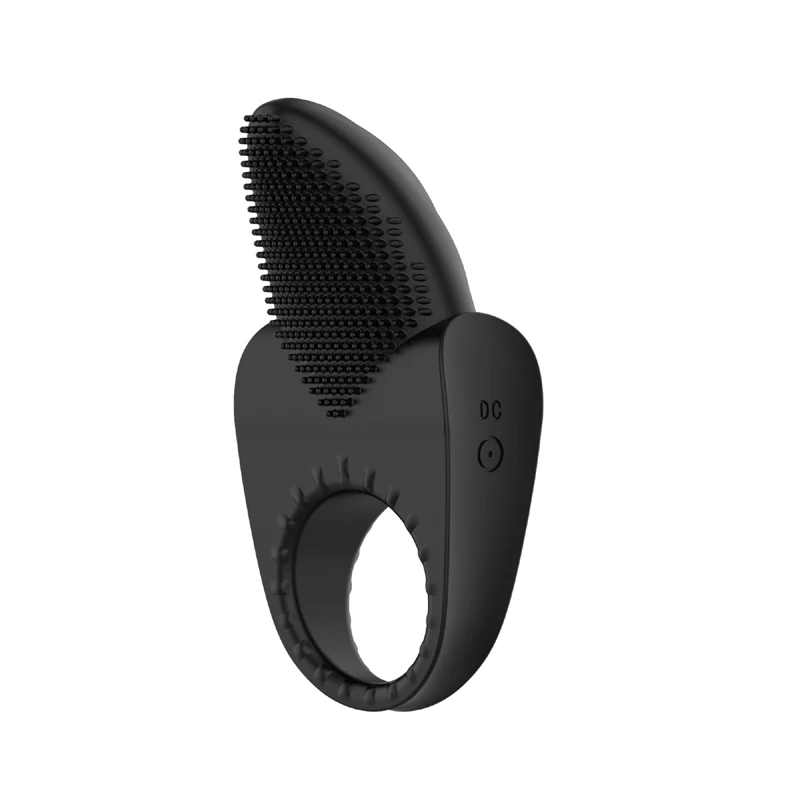 New Arrival Delay Vibrating Cock Ring with Massager Brush Silicone Sex Toys Quiet USB Charged Penis Rings Vibrator