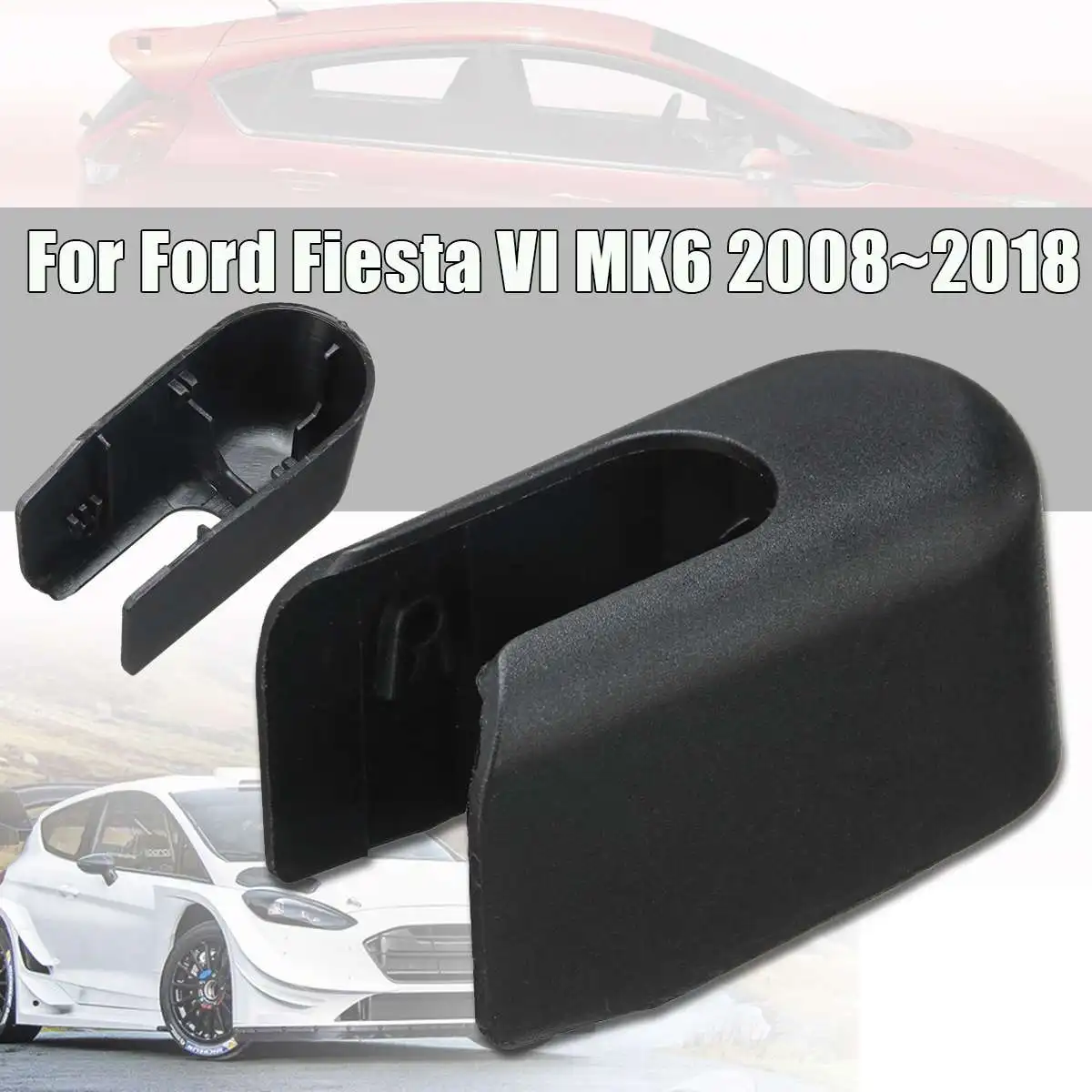 Черная Автомобильная задняя крышка стеклоочистителя для Ford для Fiesta VI MK6 2008- хэтчбек, крышка омывателя, запасные части