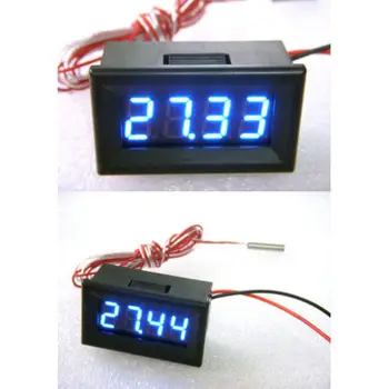 

0.36 BLUE LED -200C to 450C Digital Thermometer PT100 Temperature Sensor 12V CAR
